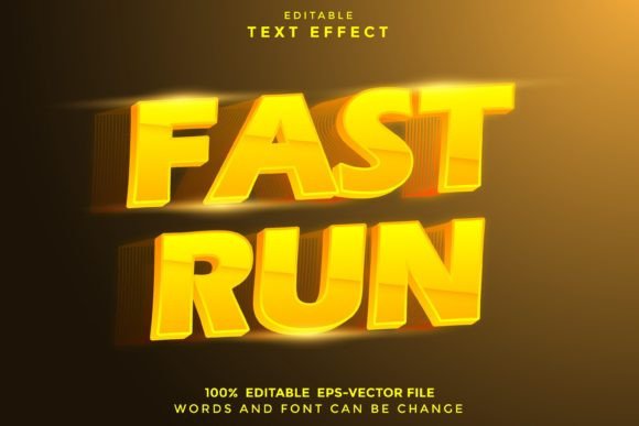 Download Fast Run Editable Text Effect - Run Collection