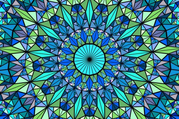 Download Triangle Mosaic Mandala Background - Mosaic mandala Collection