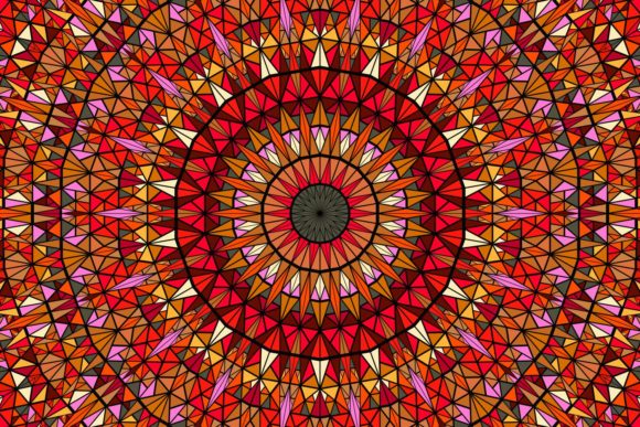 Download Round Triangle Mosaic Mandala Background - Mosaic mandala Collection