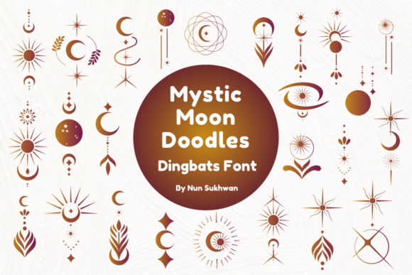Download Mystic Moon Doodles - Premium Bundle