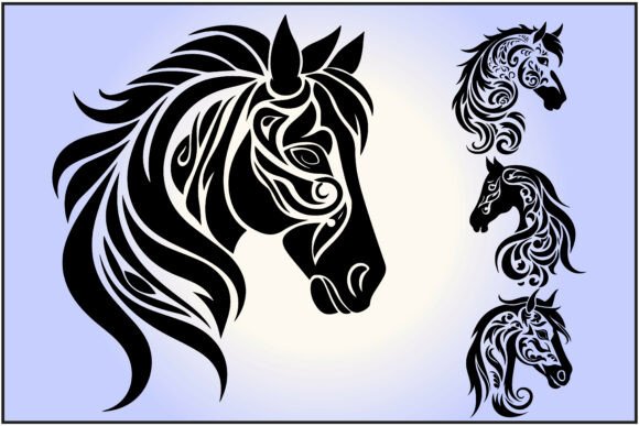 Download Stallion Head Ornate Design Graphic - Ornate design Collection