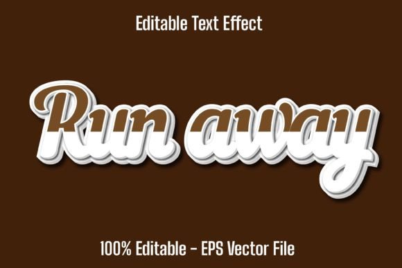 Download Run Away Editable Text Effect - Run Collection