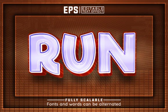 Download RUN 3d -Editable Text Effect - Run Collection