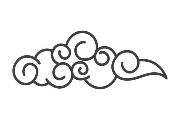 Download Cloud Oriental Design. Hand Drawn Japane - Hand Collection