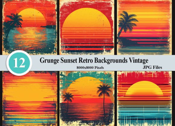 Download Grunge Sunset Retro Backgrounds Vintage - Run Collection