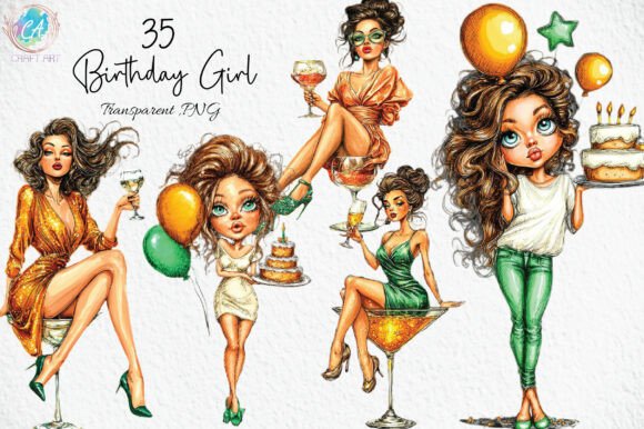 Download Whimsical Birthday Girl PNG Clipart - Girl Collection