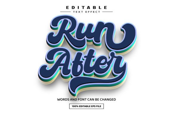 Download Run After 3D Editable Text Effect - Run Collection