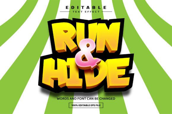 Download Run and Hide 3D Editable Text Effect - Run Collection